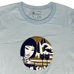 Tokidoki Golden Sunset Tattoo Beach Girl T-Shirt Men’s Large Tee Exclusive NWT